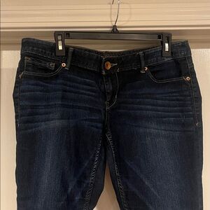 Express Dark Wash Ankle Jeans - Navy